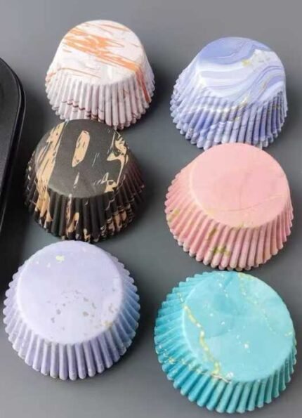 márvány mintás muffin papír 11cm 5x3cm 100db