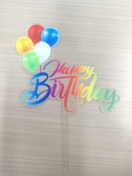 Happy birthday tortadísz színes